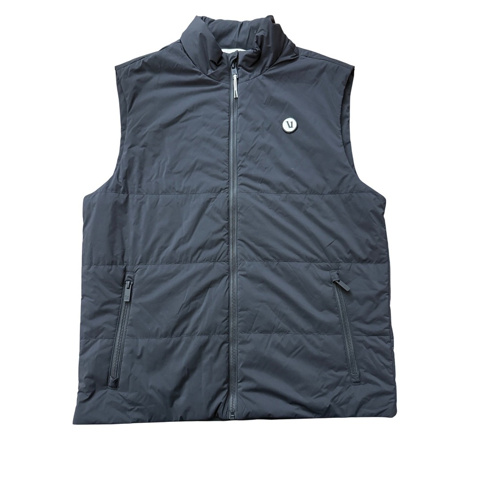 Vuori V587 Echo Insulated Vest Mens Medium Black PrimaLoft Puffer Zip Up